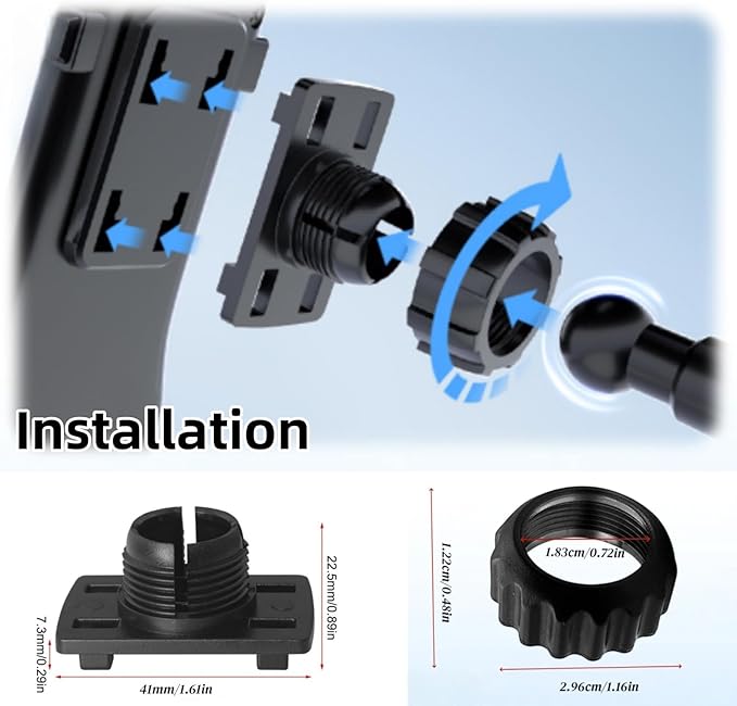 CD Slot Mount for Carplay Screen 17mm Ball Adapter - Image 6