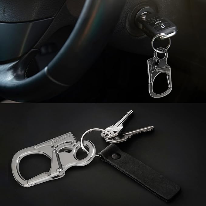 Ahiller Carabiner Clip, Double Anti-Misopening Locking Design, Key Ring Clip - Image 6