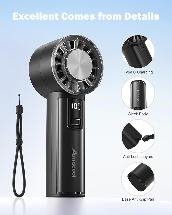 AMACOOL Handheld Fan with Ice Cooler, Mothers Day Gifts - Image 7