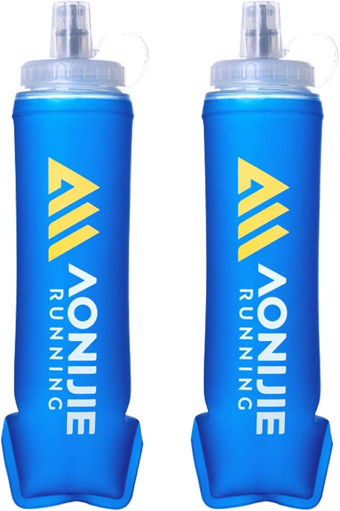 Azarxis TPU Soft Flask Collapsible Water Bottles BPA-Free 250ml 350ml 500ml by DesignedforOutdoorSports