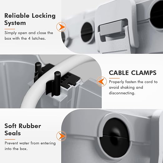 RESTMO 5-Piece Outdoor Waterproof Electrical Box Set – 12.5" x 8.5" x 5" Large - Image 4