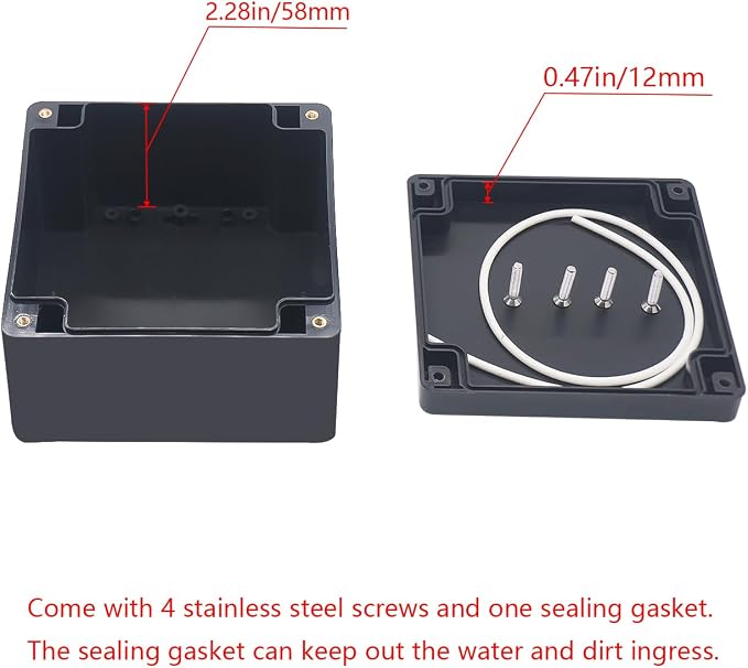Project Box ABS Black Electrical Boxes IP65 Outdoor Waterproof Box Electronic - Image 4