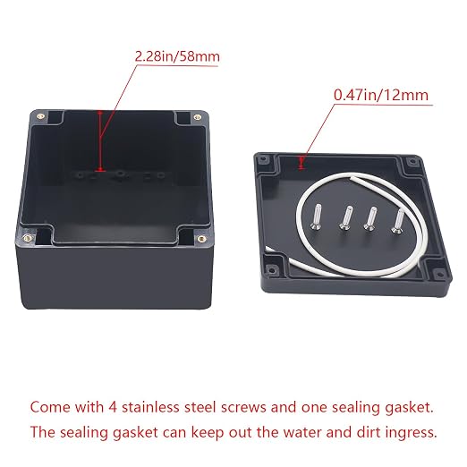 Project Box IP65 Waterproof Junction Box ABS Plastic Black Electrical Boxes DIY - Image 4