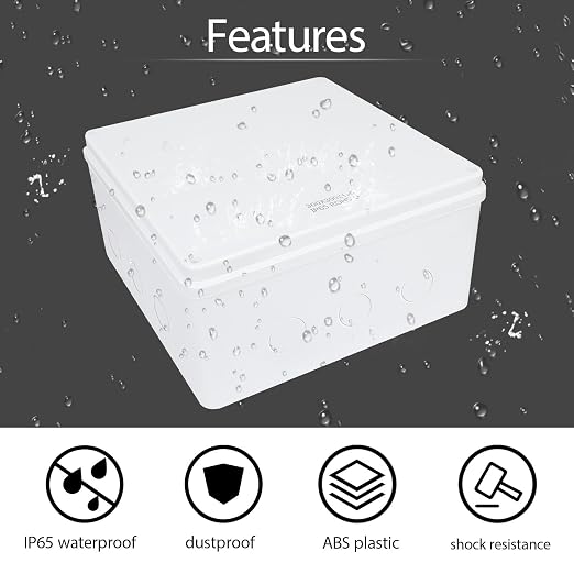 LeMotech Junction Box, Electrical Box IP65 Water Resistant Dustproof ABS - Image 5