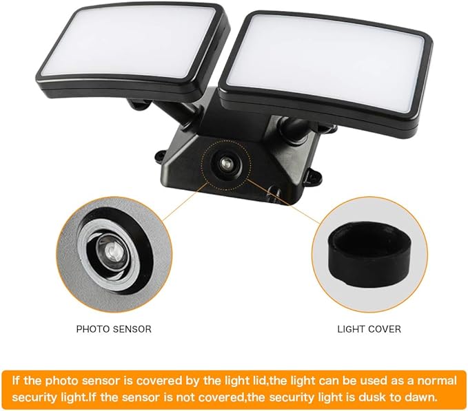 FAGUANGAO Dusk to Dawn LED Security Light, 18W Plug in Flood Light Outdoor - Image 3