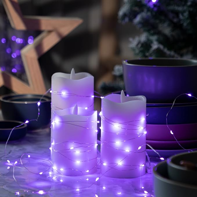 12-Pack LED Fairy Lights 7 Feet Battery Powered Waterproof Silver Wire 20 Slim - Image 7