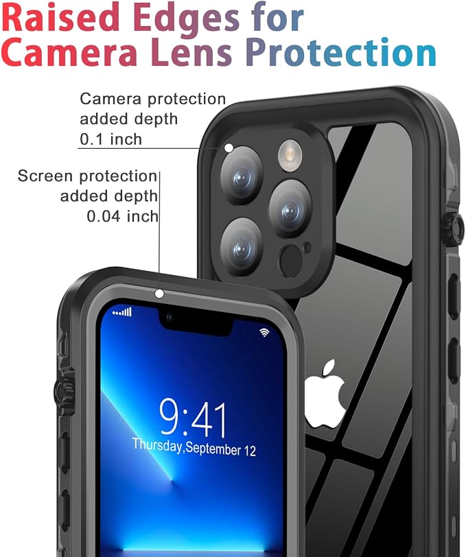 for iPhone 13 Pro Max Case Waterproof Shockproof Dustproof Full-Body Sturdy - Image 2