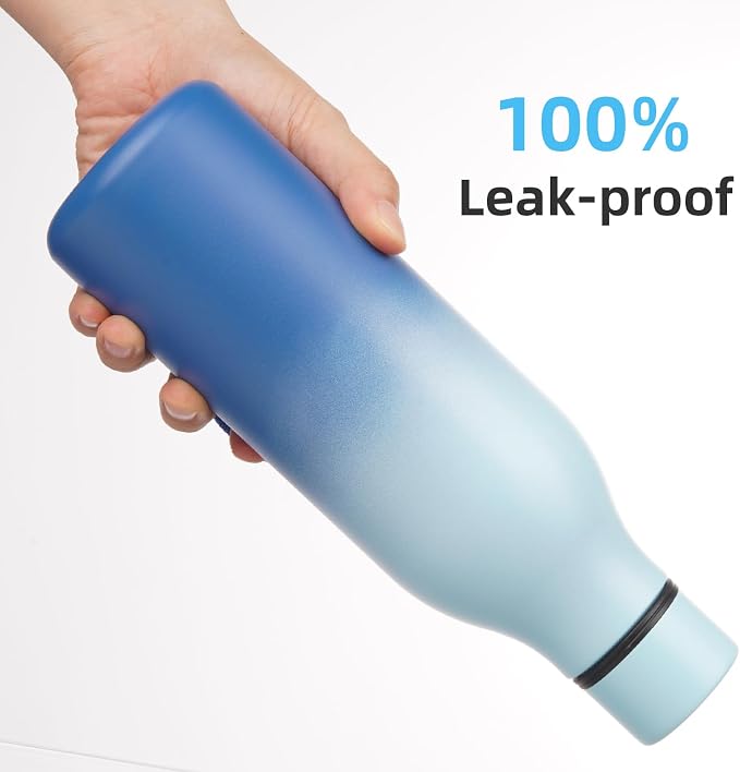 Insulated Water Bottle with Strap, 18 oz Double Wall Stainless Steel Vacuum - Image 5