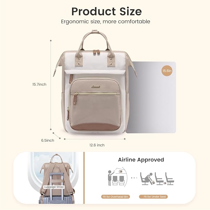 LOVEVOOK Laptop Backpack for Women Work Bag - Image 6