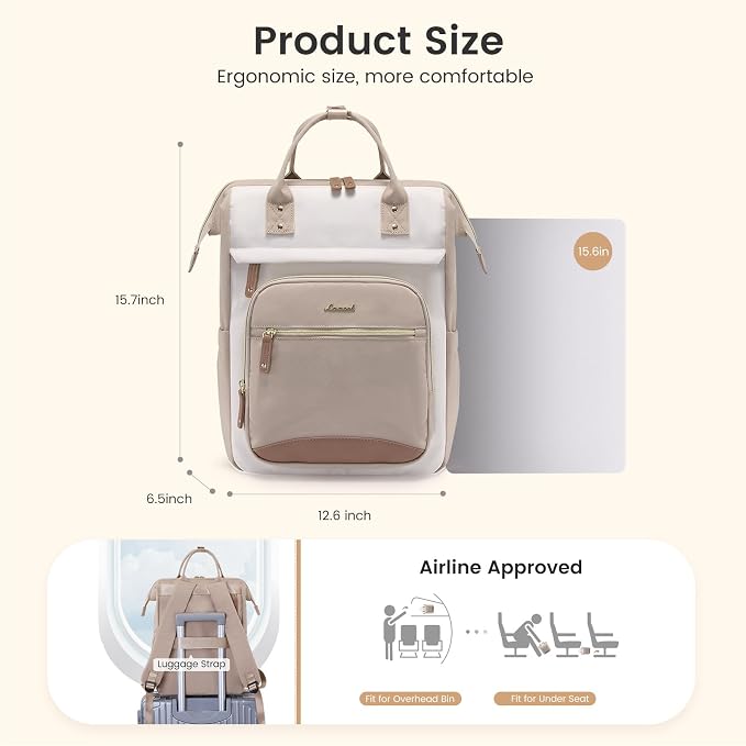 LOVEVOOK Laptop Backpack for Women Work Bag - Image 5