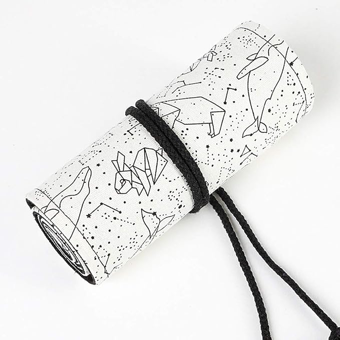 Funny live 24/36/48/72 Slots Colored Pencil Wrap Roll up Pen Holder Case - Image 6