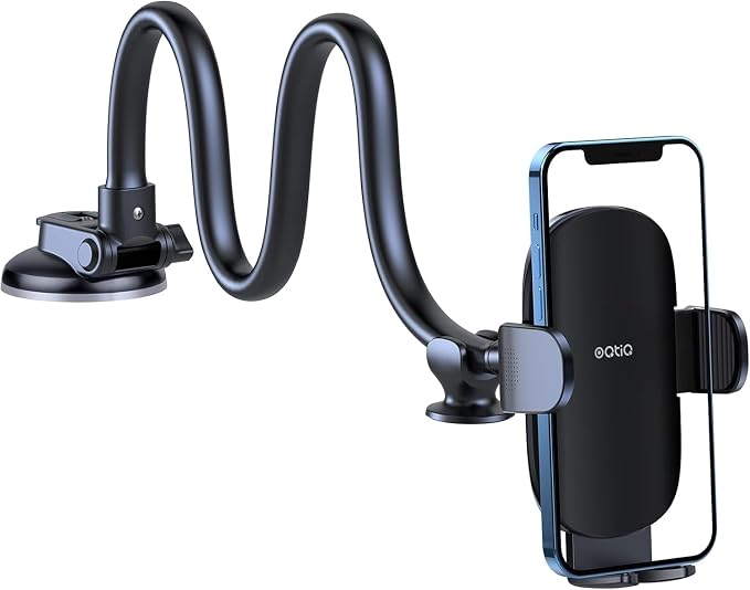 OQTIQ 13" Gooseneck Car Phone Mount – Windshield & Dashboard Holder by OQTIQ