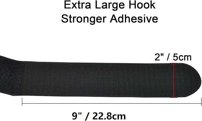 2 x 60 Inch Hook and Loop Cable Tie, 6 Pack Heavy Duty Adjustable Fastening - Image 5