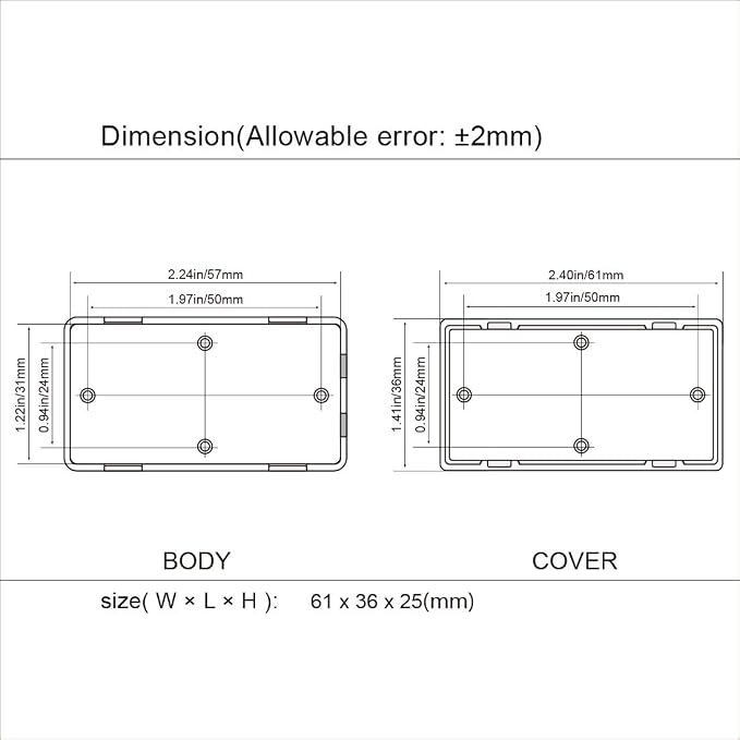 LeMotech 5Pcs ABS Plastic Electrical Project Case Power Junction Box, Project - Image 8