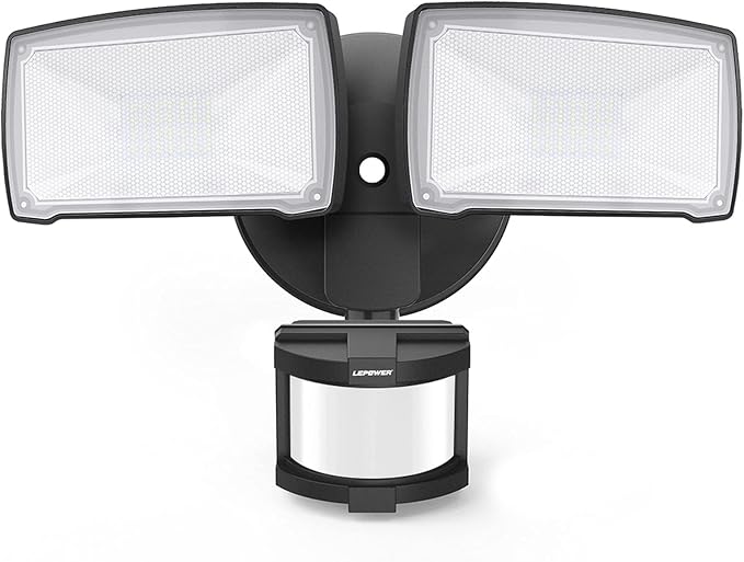 LEPOWER LED Security Lights Motion Sensor Light Outdoor, 30W 3200LM Motion by LEPOWER