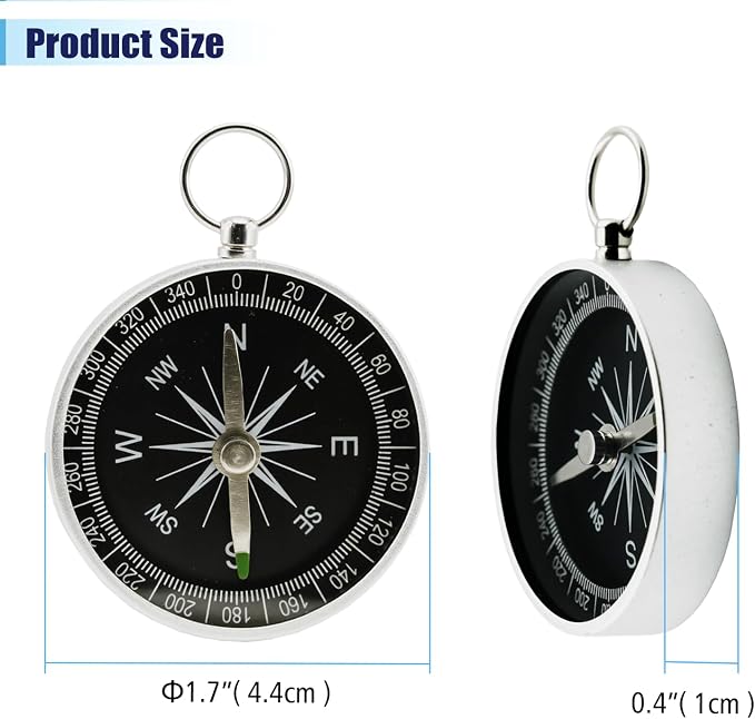 Pocket Compass, 2 Pieces Mini Compass - Image 2
