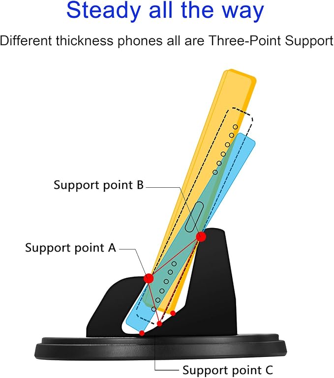 SRUNP Car Phone Mount with Three-Point Support - Image 2