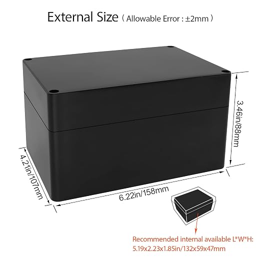 LeMotech Electrical Box ABS Plastic Project Box IP65 Waterproof Junction Box - Image 2