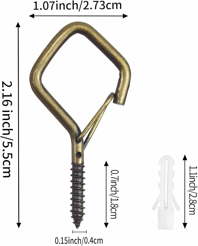 30 Pcs Bronze Eye Hooks Screw Heavy Duty, Ceiling Hooks - Image 2