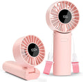 Foldable Handheld Fan, High-Speed Motor, LED Display, 10 Hours long-lasting by NEXHC