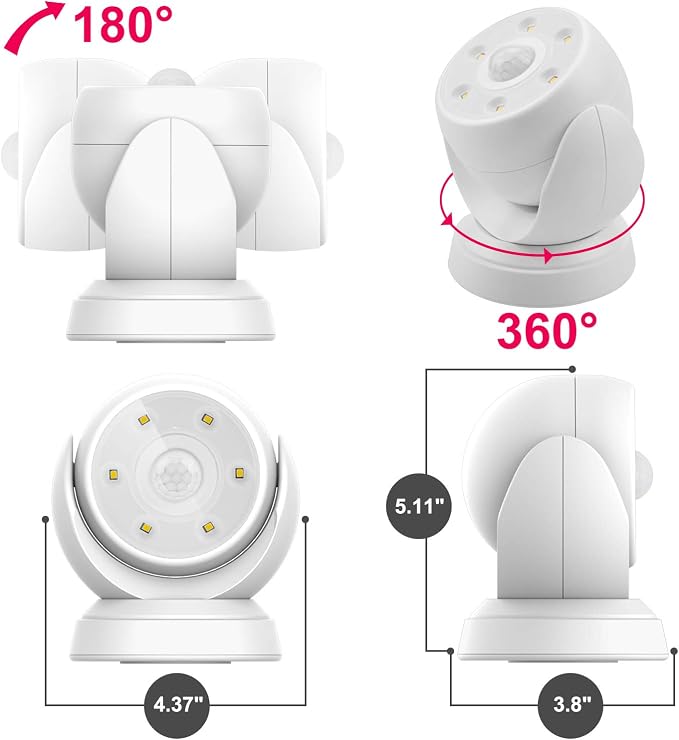 HONWELL Battery Operated Motion Sensor Light Outdoor Wireless Waterproof - Image 5