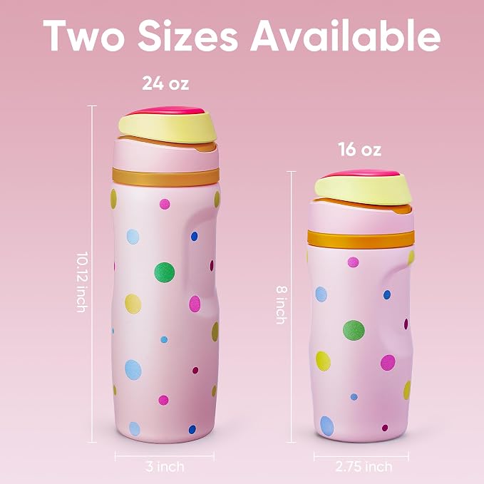 Fijinhom 16 oz Insulated Water Bottle, Stainless Steel Sports Water Bottle - Image 4