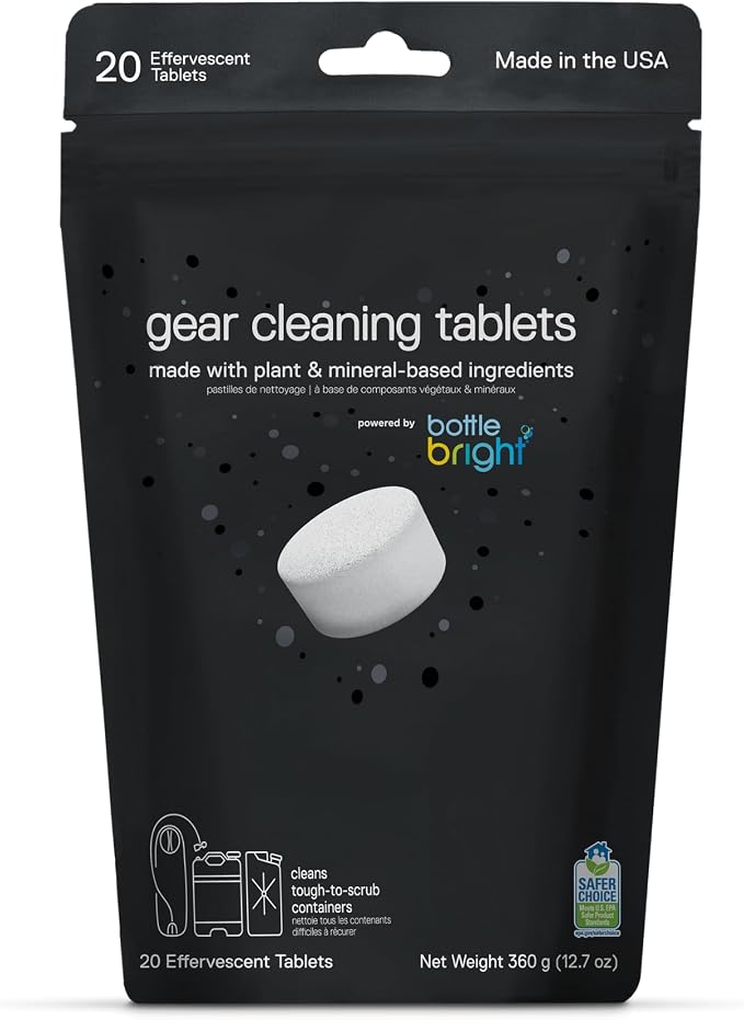 Gear Cleaning Tablets by Bottle Bright by BOTTLEBRIGHT