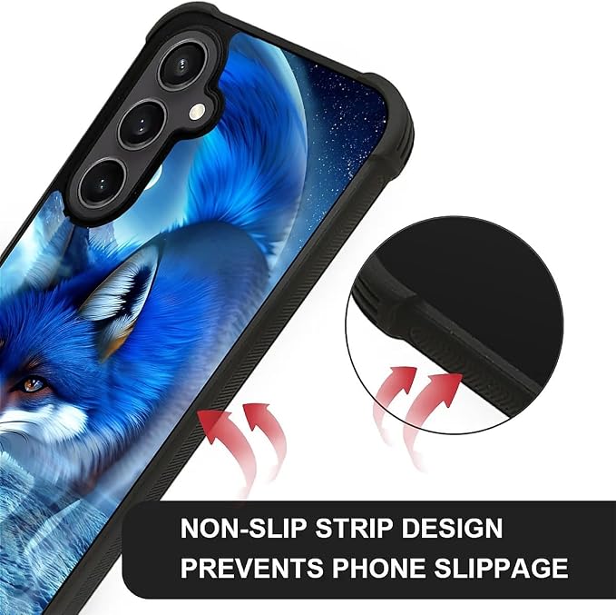 for Samsung Galaxy S23 FE Case, Snowy Mountain Fox Lake Pattern Graphic Design - Image 5
