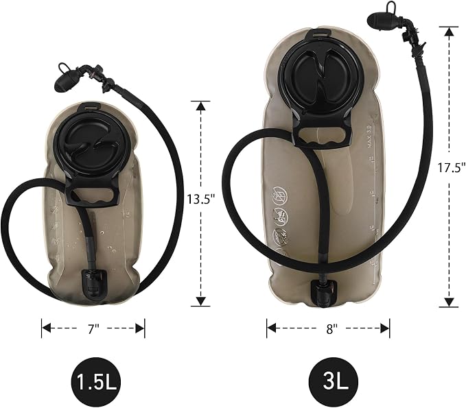 PETAC GEAR 1.5L / 3L Tactical Hydration Pack，Molle Carrier Pouch - Image 4
