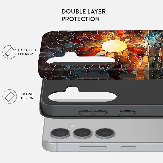 Compatible for Samsung Galaxy A37 5G Case, Dual Layer Heavy Duty 2 in 1 - Image 2