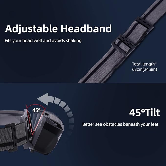 KunHe 2 Pack Red Light Headlamp Red White Light Suitable - Image 6