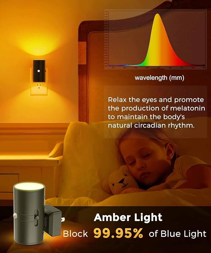 L LOHAS LED Motion Sensor Night Light, Amber Nightlights, Motion Activated - Image 2