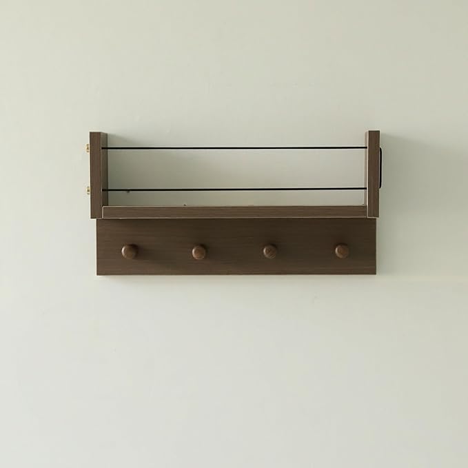 Entrance Coat Rack ，Coat Hooks, Wall-Mounted Wooden Hook Rack, Wall-Mounted by CreatedOn2005