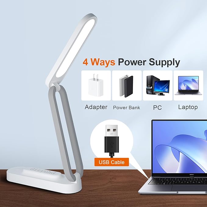 Giryuhd LED Desk Lamp for Office Home & Battery Operated Lamp Rechargeable Lamp - Image 4