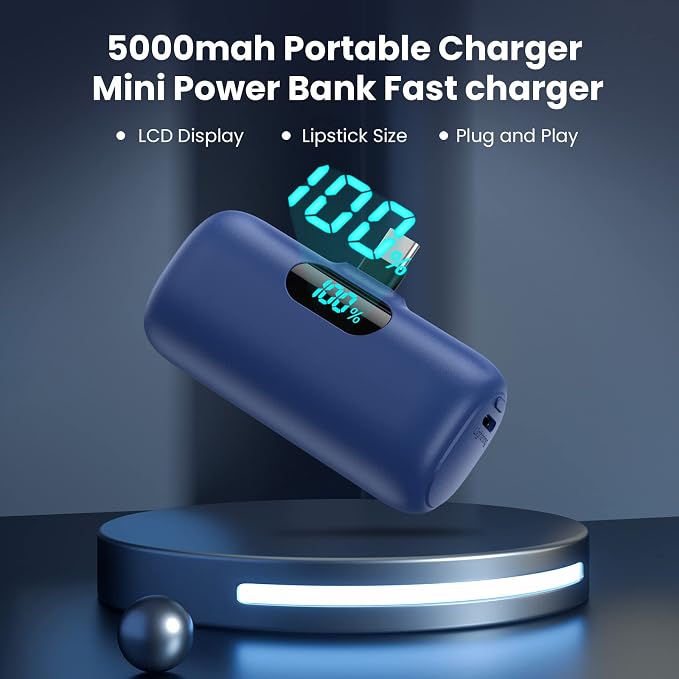 Feob Mini Portable Charger 5000mAh Power Bank, 15W PD USB C Cell Phone Portable - Image 5