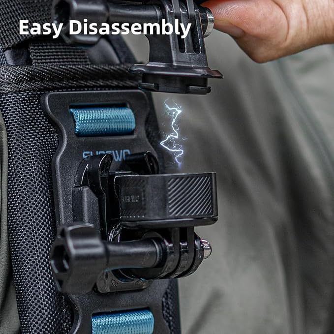 Magnetic Backpack Shoulder Strap Mount, 360° Rotatable Quick Release Backpack - Image 3