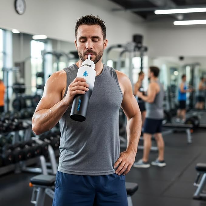 SENDESTAR Water Bottle, Wide Mouth Stainless Steel Vacuum Insulated Double Wall - Image 7