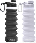 Nefeeko Collapsible Water Bottle, 26oz Silicone Foldable Water Bottles by Nefeeko