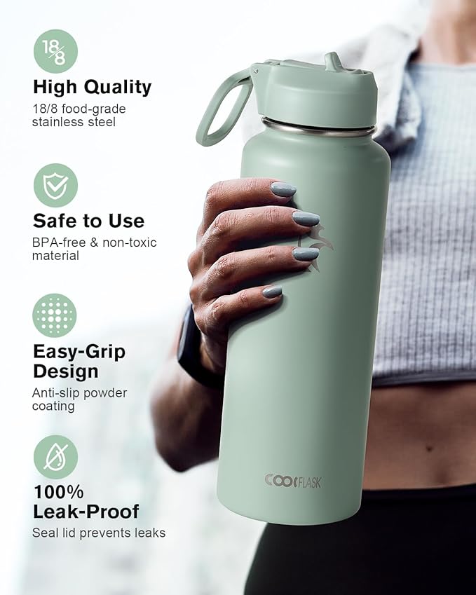 Coolflask Water Bottle 40 oz Insulated - Image 3