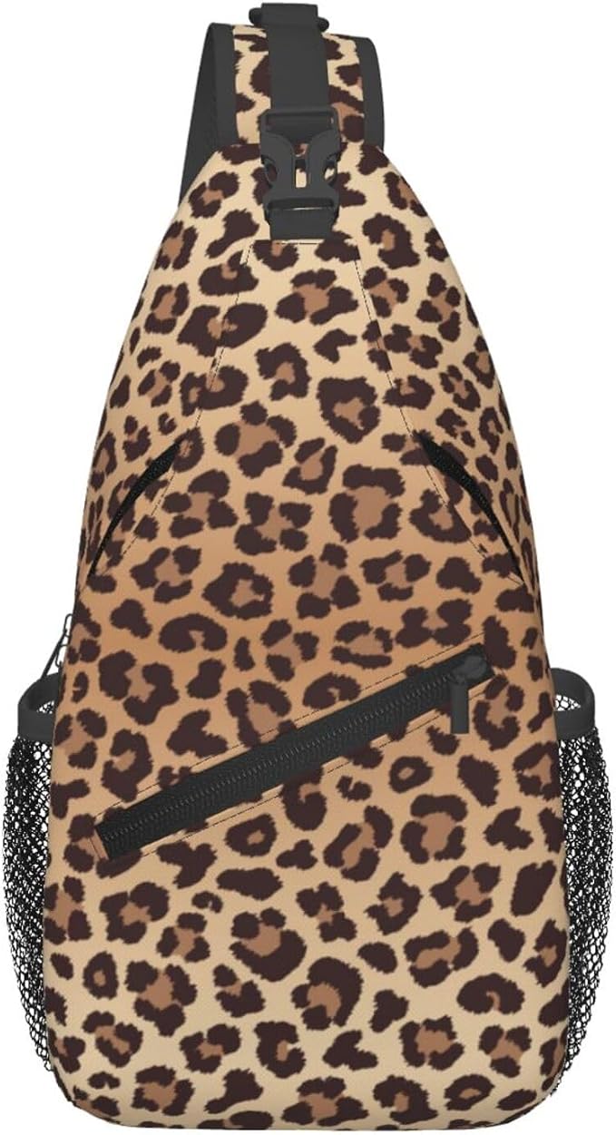 Leopard Print Crossbody Sling Bags by Unknown