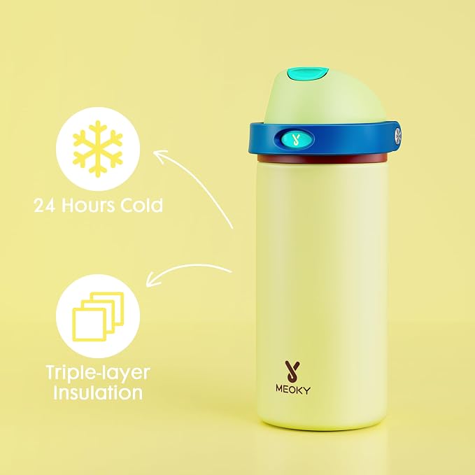 18 oz Insulated Water Bottle for Teens: Meoky Kids Water Bottle - Image 3