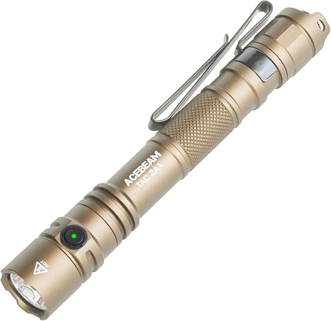 ACEBEAM TAC 2AA EDC Tactical Dual Modes Flashlight Rechargeable, 1470 High by ACEBEAM