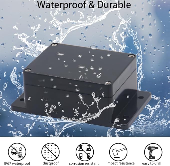Project Box ABS Black Electrical Boxes IP65 Outdoor Waterproof Box Electronic - Image 3