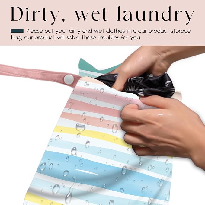 3 Pcs Wet Bag, Wet Dry Bag, Waterproof Bag, Small Laundry Bag, Wet Bag - Image 3