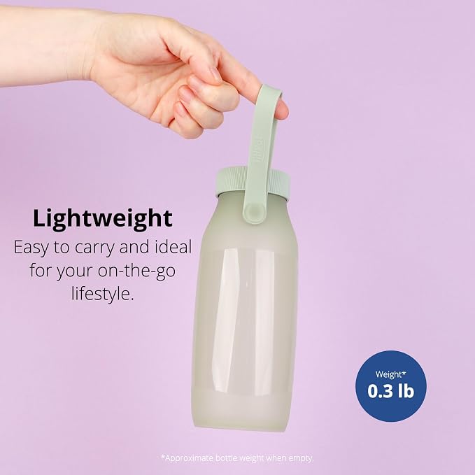 BLUE GINKGO Collapsible Water Bottle – Lightweight, Foldable Silicone Bottles - Image 4