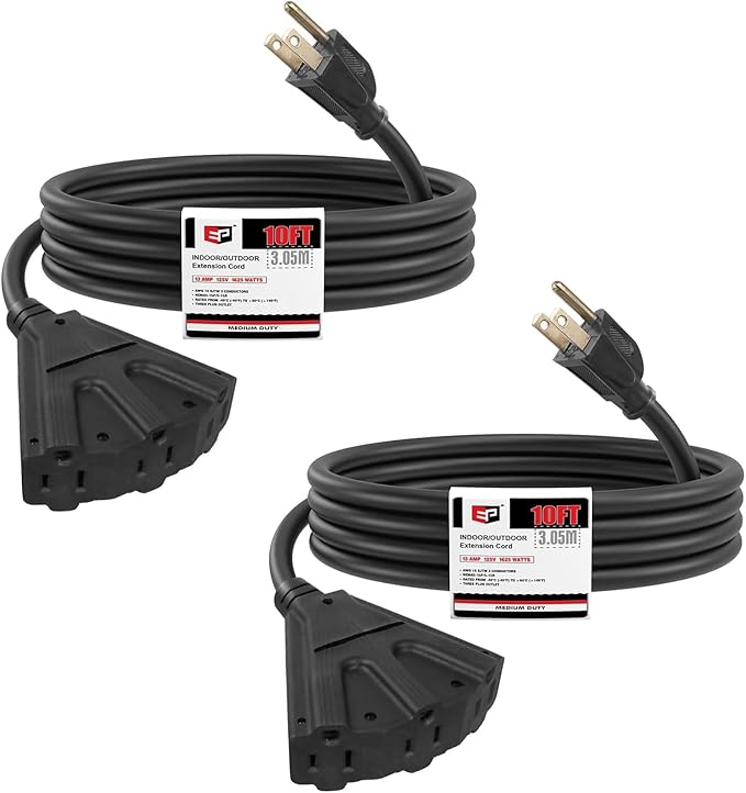 EP 2 Pack 10 Ft Outdoor Extension Cord by ENERGYPRO