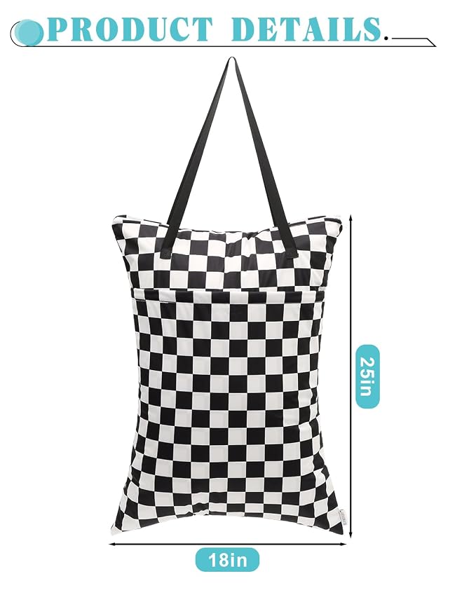 ALVA ALVABABY 2 Pack Large Wet Dry Bag Waterproof Hanging Cloth Diaper - Image 3
