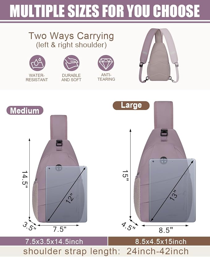 Pritent Crossbody Bags for Women Men Trendy Sling Bag Backpack Casual Chest Bag - Image 2