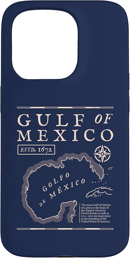 Gulf of Mexico 1672 Historic Map Case by Unknown