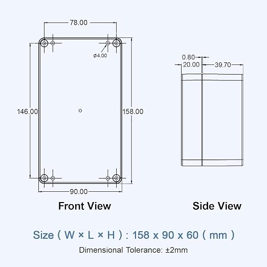 LeMotech Junction Box with Clear Cover IP65 Waterproof Project Box Dustproof - Image 8